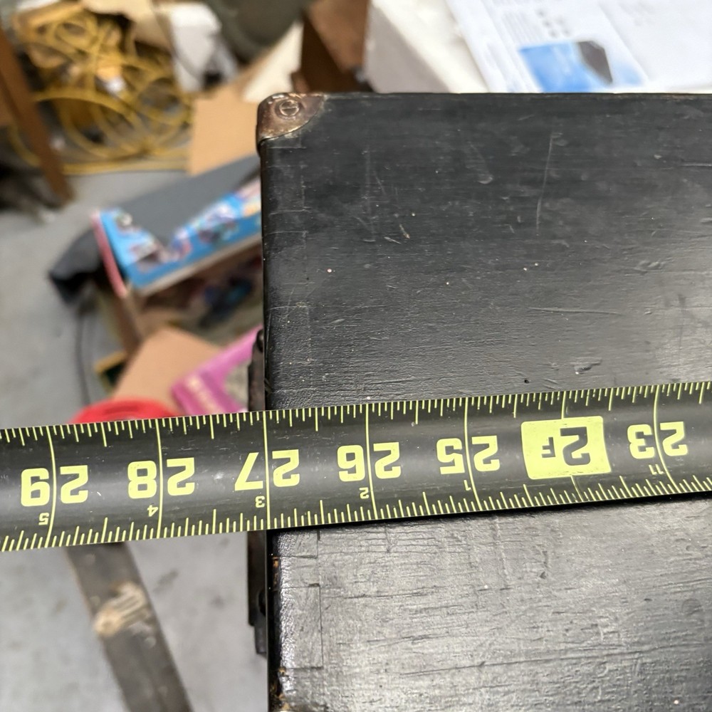 Antique Engineers Tool Box 3 Internal Drawers Brass Lock And Key