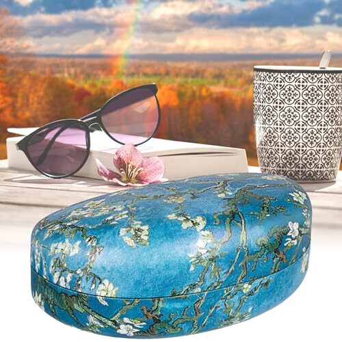 FF1 Oversized Hard Shell Sunglasses Case, Durable Protective Apricot Blossom