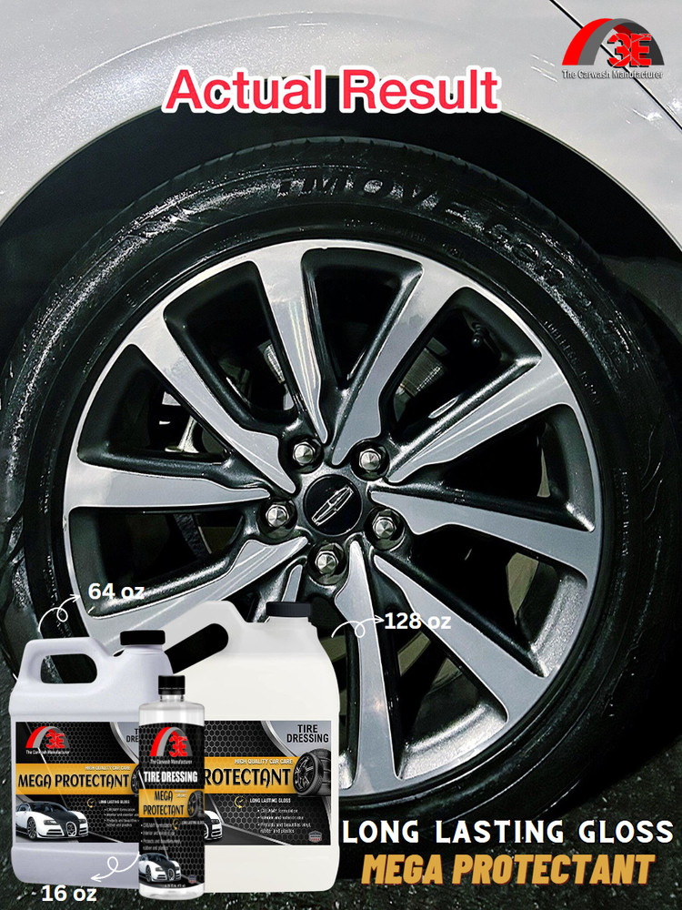 Mega Protectant Sprayable Tire Coating & Dressing Silicon-Based Formula 1 Gallon