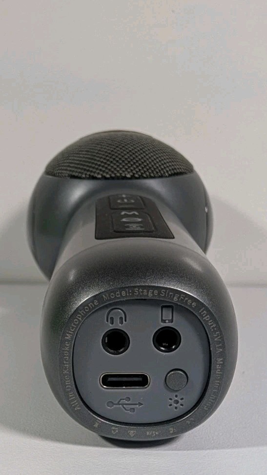 StageSound Wireless Bluetooth Karaoke Microphone - Metal Gray