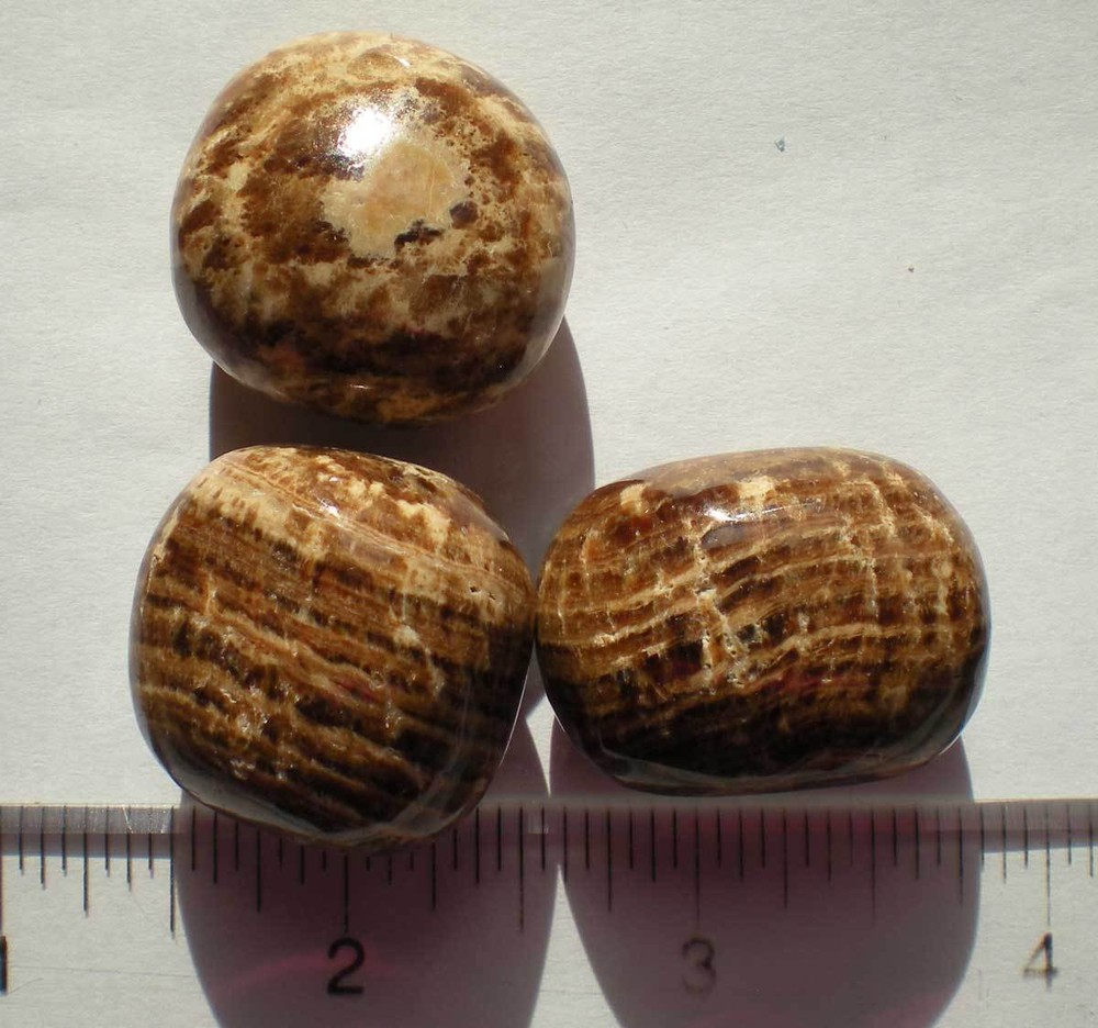 Aragonite - Peru - 3 Tumbled Stones rt397d