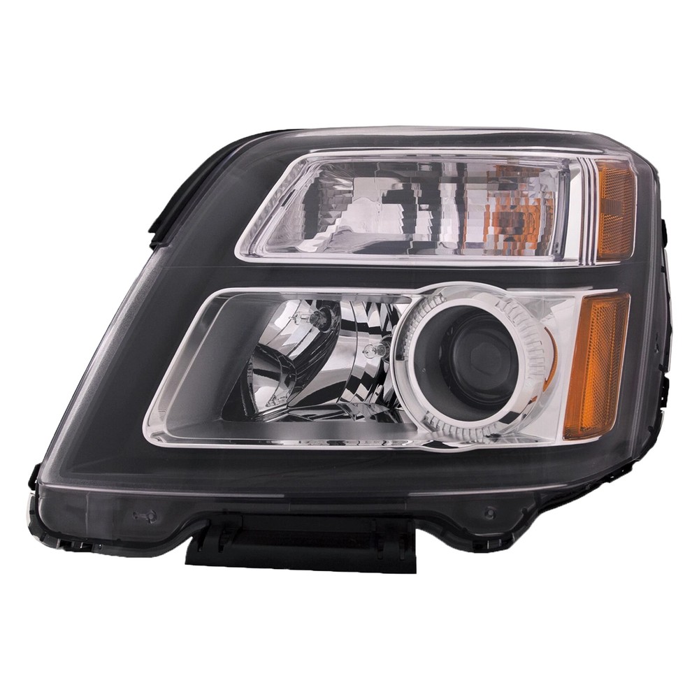 Halogen Headlight For 2016 2017 GMC Terrain Denali Black W/Bulb Driver Left Side