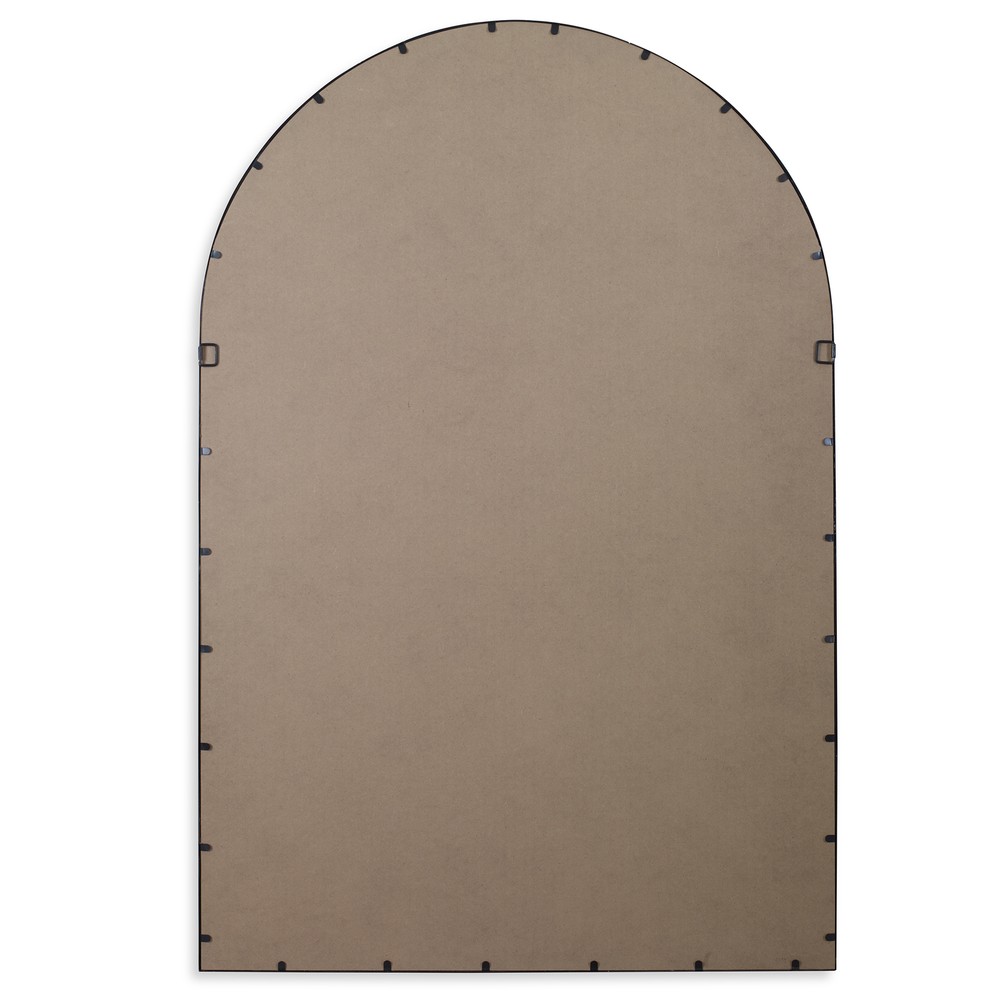 Classic Window Arch Oversize Wall Mirror XL 72 in Black Frame Dramatic Divided
