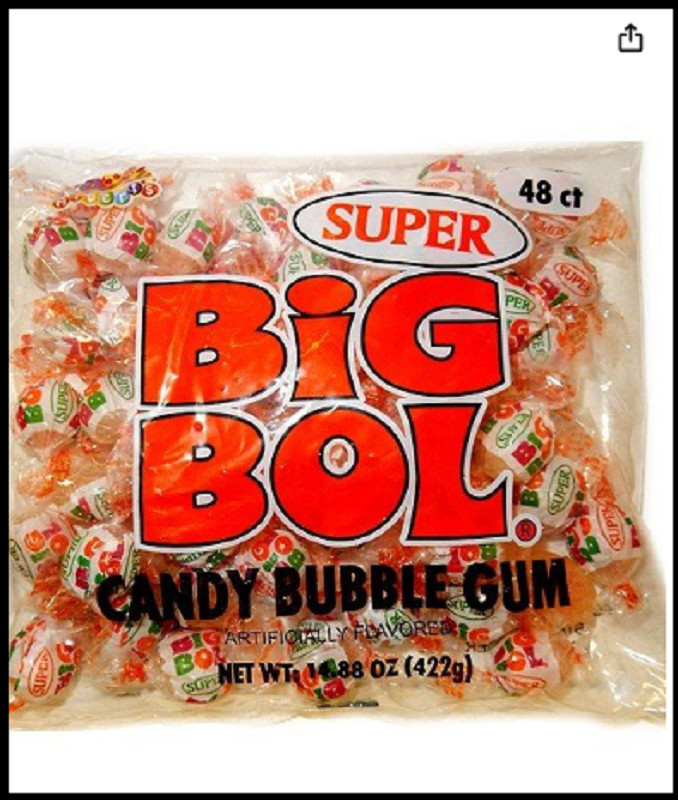 SUPER SIZE BIG BOL Candy Bubble Gum 48 Count