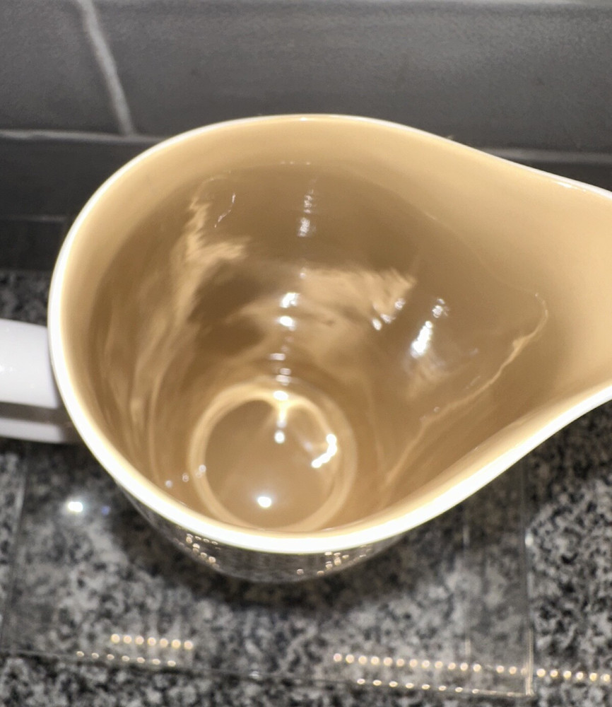 FRANCISCAN PITCHER, FAN TAN WHITESTONE