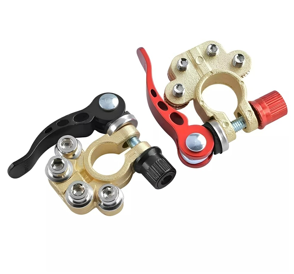 (2Pcs) Car Battery Terminal Connector Clamp Quick Release Adjust Disconnect Tool