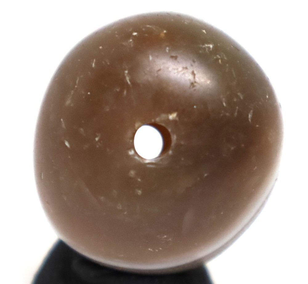 Authentic Ancient Banded Agate Stone Bead with Eye in Perfect Condition