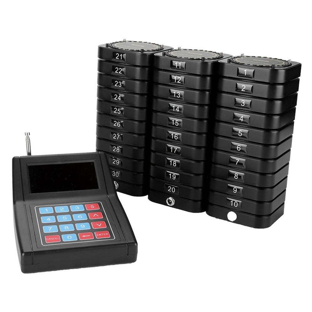 30 Receivers 1 Transmitter Restaurant Table Queuing Wireless Calling System