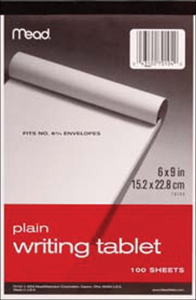 Mead Unruled Writing Tablet 6"X9" 100 Sheets
