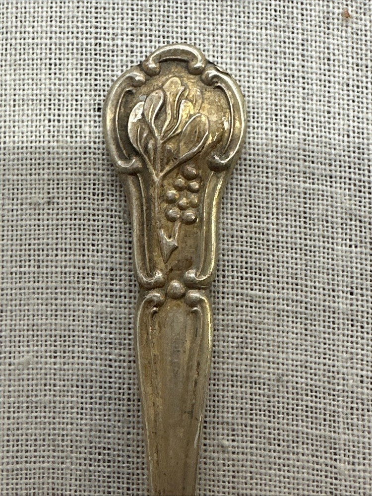 Franklin Mint Sterling Silver State Flower Salt Spoon-Oklahoma