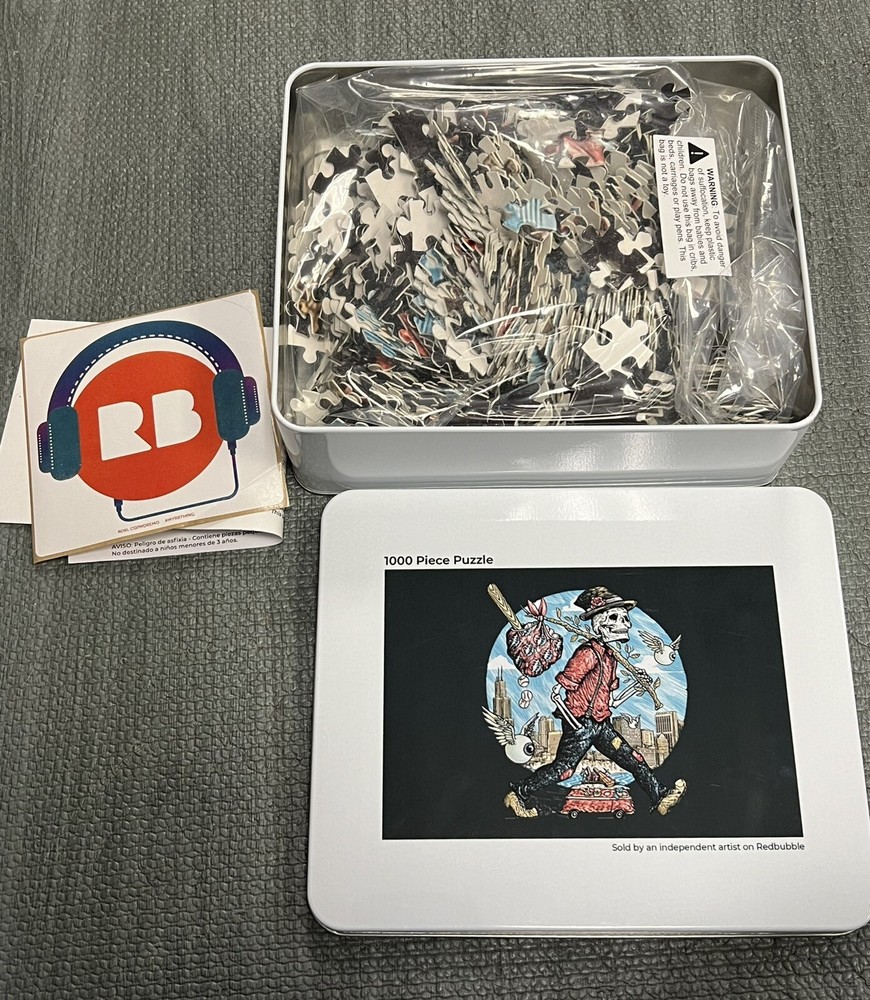 Grateful Dead Puzzle 1000 Piece Hobo Skeleton Unopened