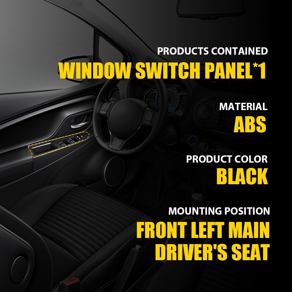 For Toyota Yaris 2012-2014 Front Window Driver Side Switch Panel Bezel Left E