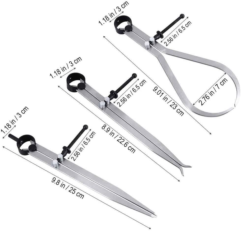 19053C 3 Pieces 8-Inch Spring Caliper / Divider Set