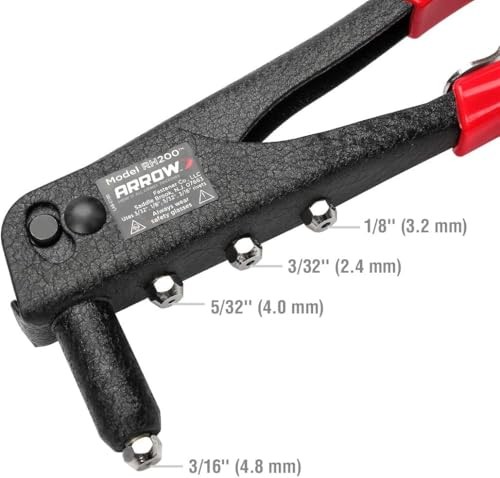 Arrow Heavy Duty Riveter Professional Pop Rivet Gun Assorted Rivets Kit