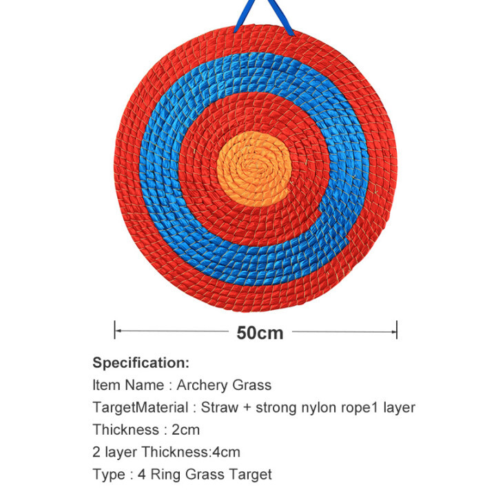 19.7” Archery Target Traditional Straw Target Bow Arrow Shooting Practice Target