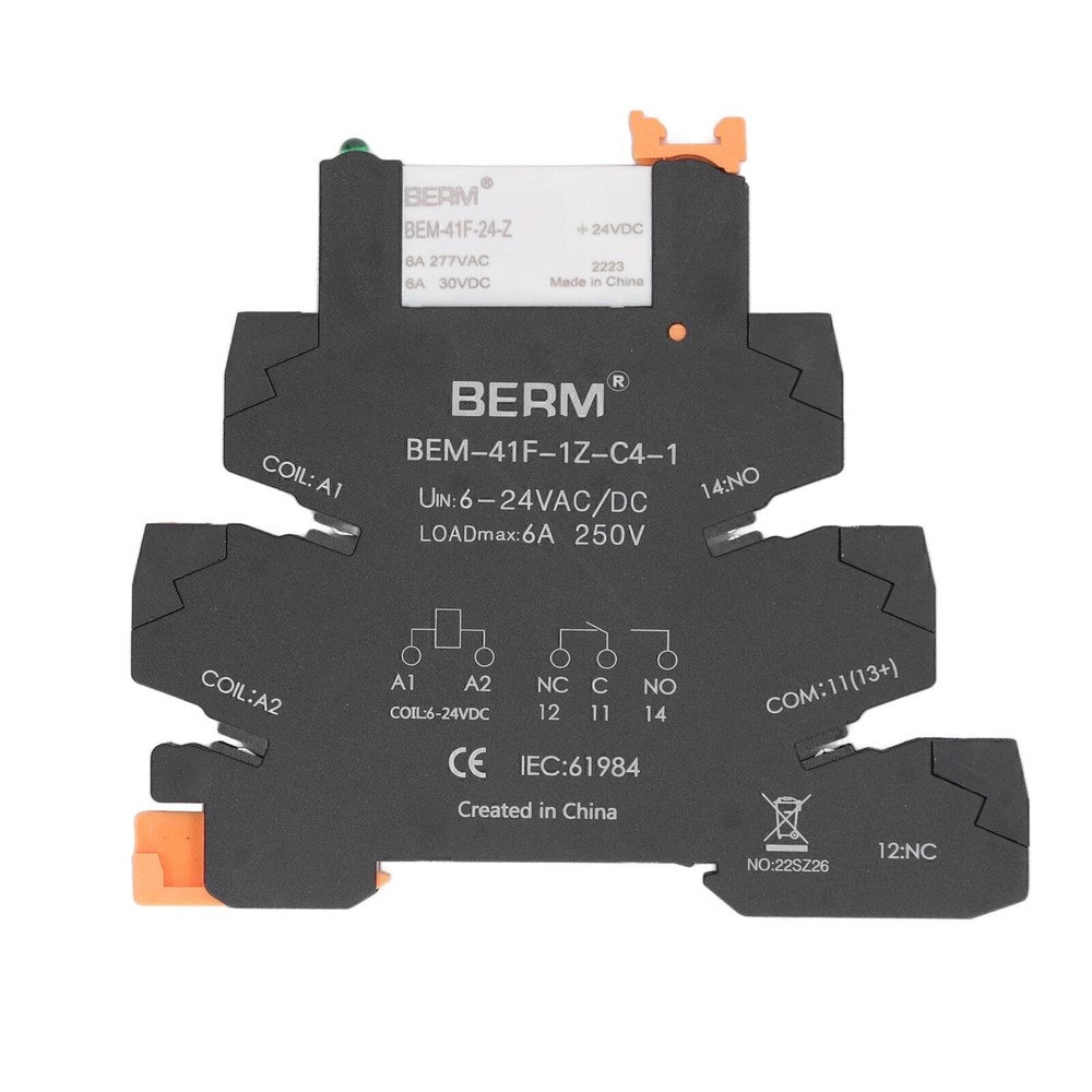DC Control AC Ultra Thin Relay DIN Rail Mount Solid State Relay Module SPDT