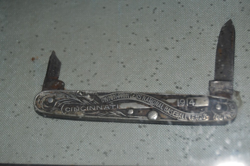 1914 Union Printers baseball League Knife