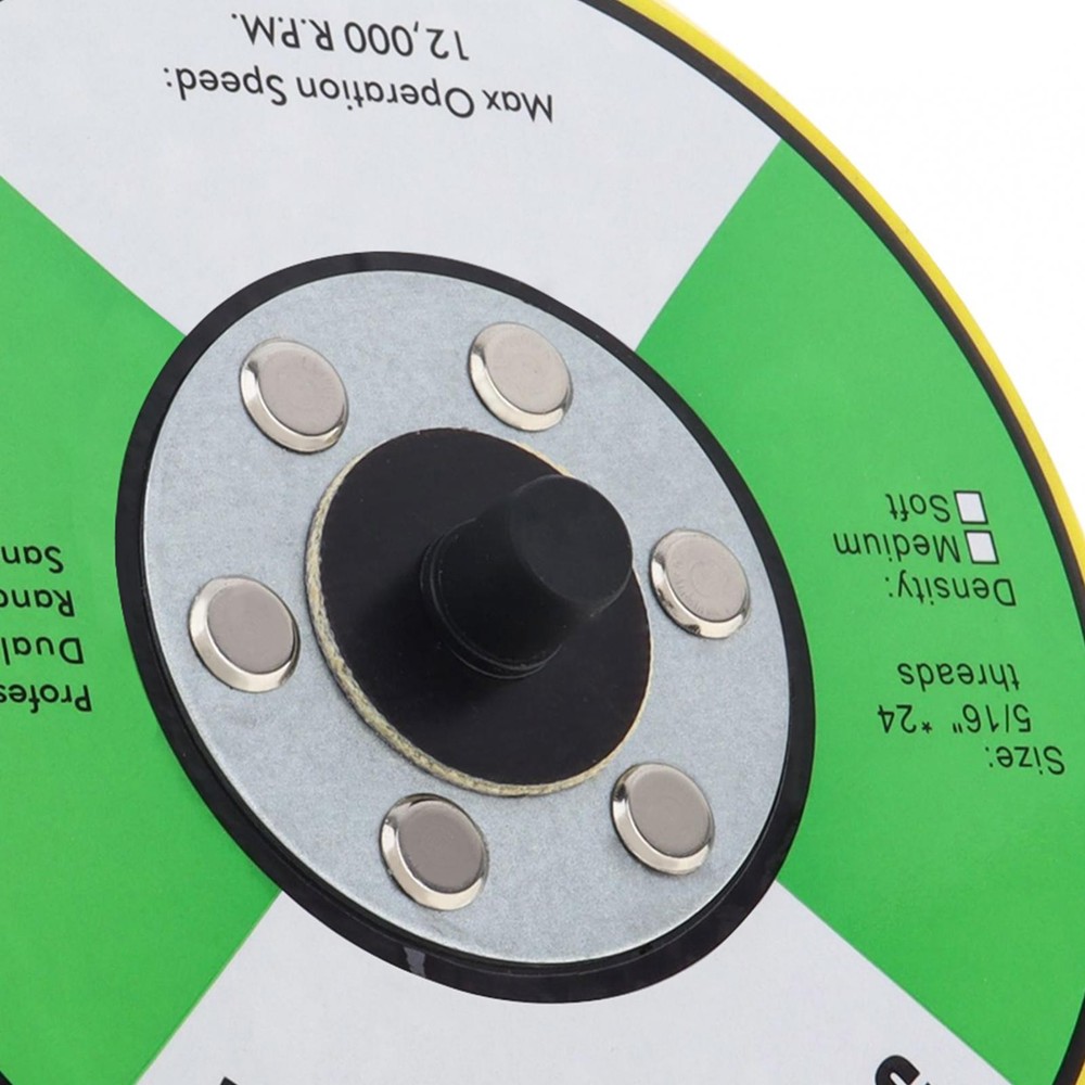 Replacement 5" Sander Polisher Backing Pad, Dual-Action Random Orbital Sanding