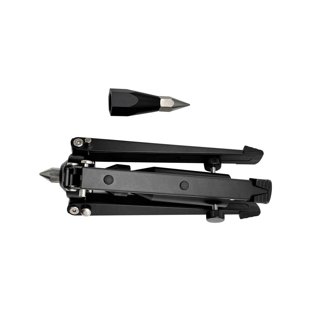 Prism Pole Stabilizer, Foldable Stakeout Pole Guide, 5/8-11 Female Fixed Holder