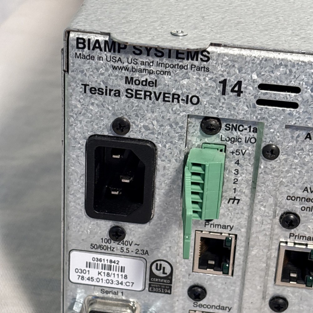 Biamp Systems Tesira SERVER-IO (Lot #3)