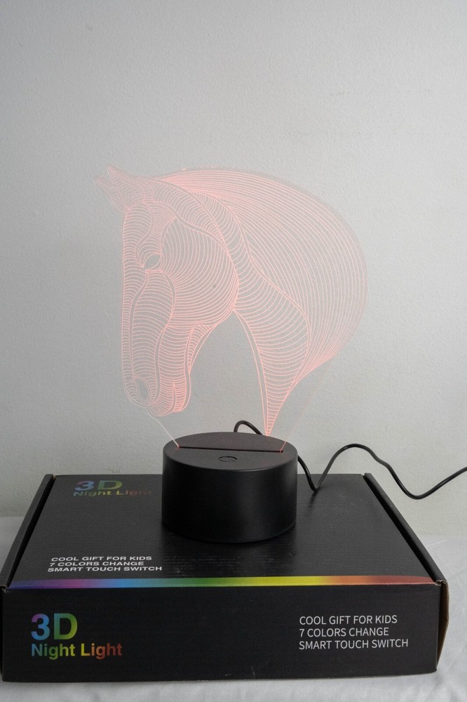 3D Color Changing Horse Night Light
