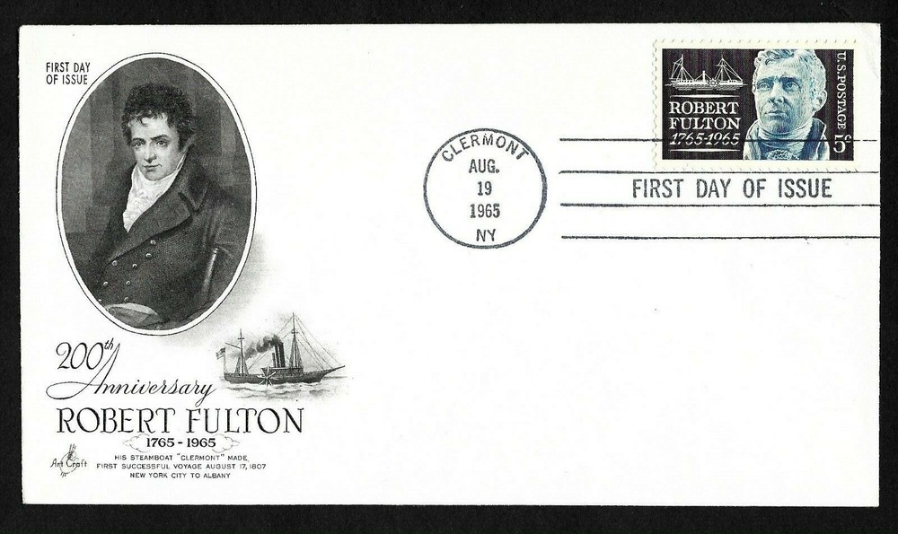 #1270 5c Robert Fulton - ArtCraft FDC