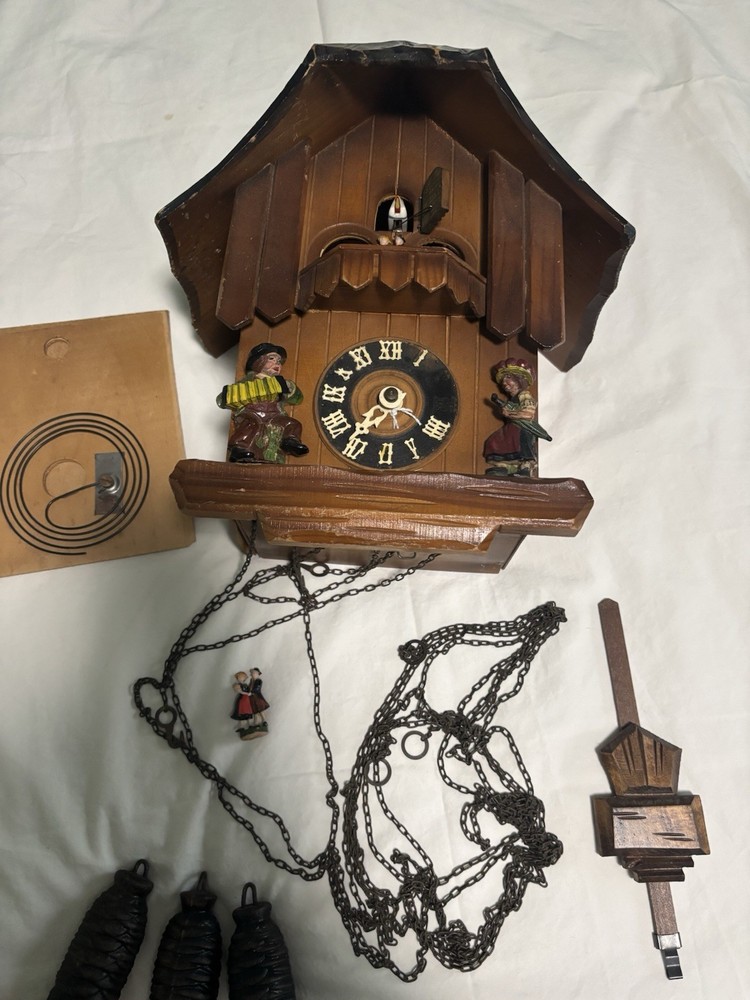 Herbert Herr Cuckoo Clock German Made, Working 1 Day, CK3277