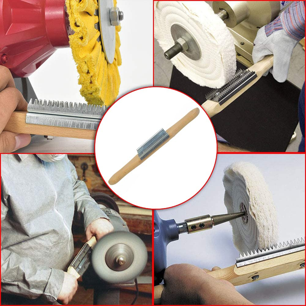 15" Buffing Wheel Rake for Compound Cleaning