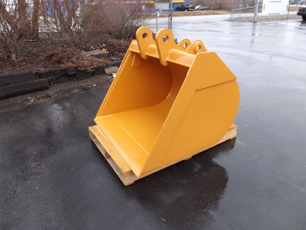 New 36" Backhoe Bucket for a Case 580SM without Teeth: Includes Coupler Pins