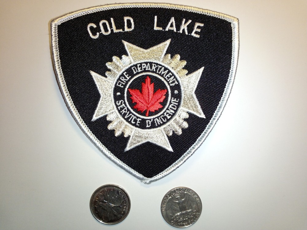 Cold Lake Fire Dept Silver Patch Badge Crest