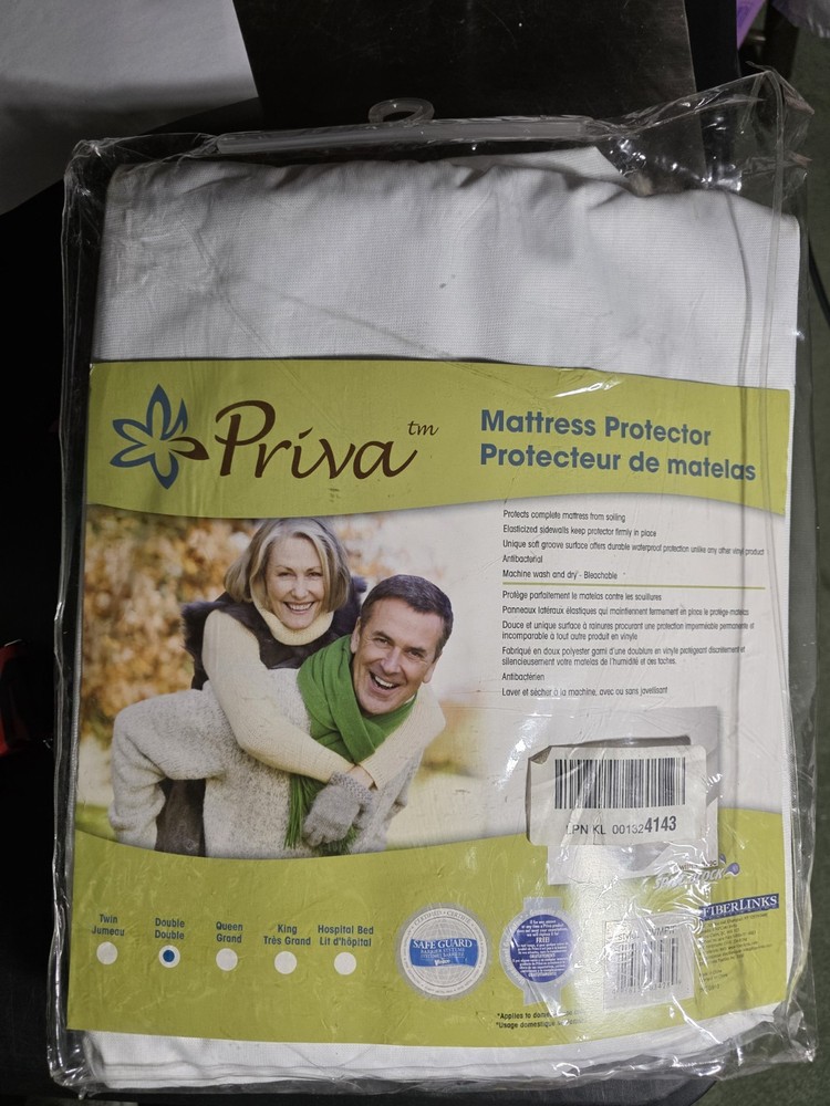 Priva Waterproof Mattress Cover/Protector Double Size New