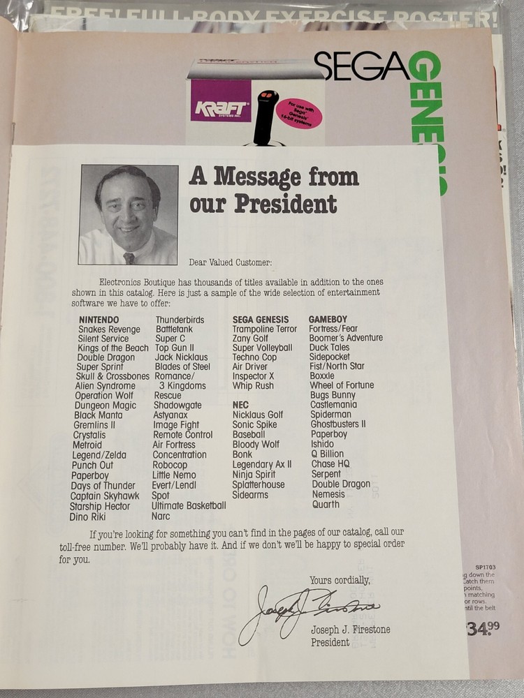 Electronics Boutique Spring Mail Order Catalog (1991) Pre-Owned VG Condition