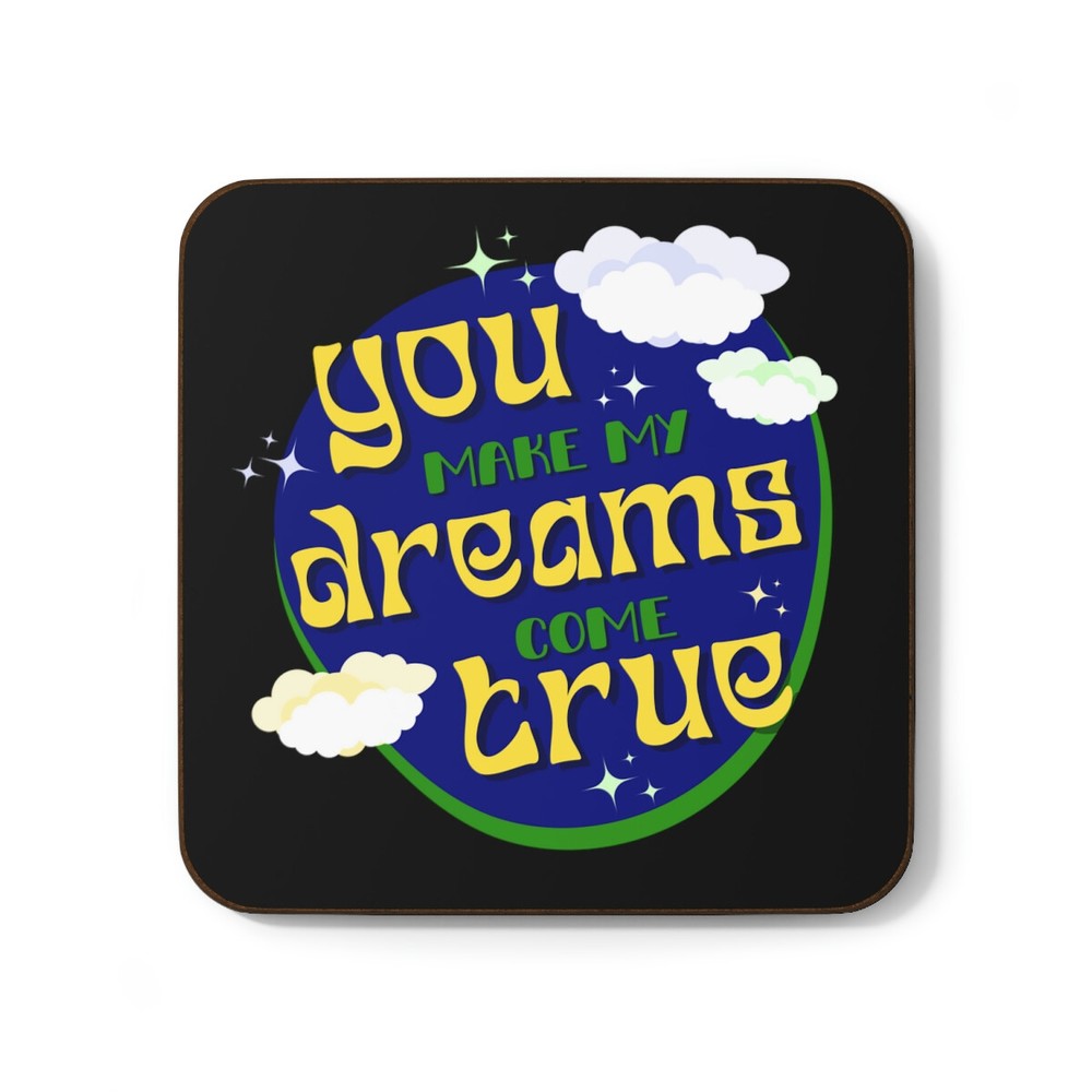 Dreams Come True (Blue) Hardboard Back Coaster