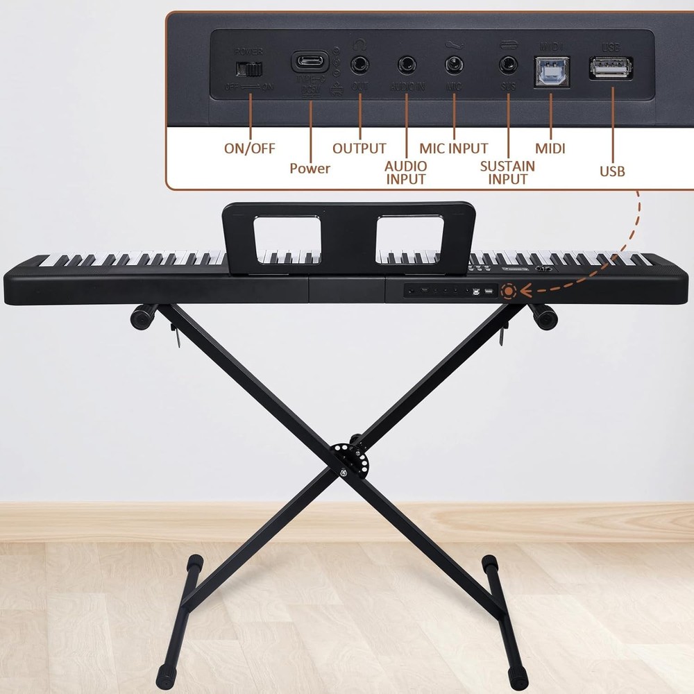 88 Key Digital Piano Semi Weighted Beginner