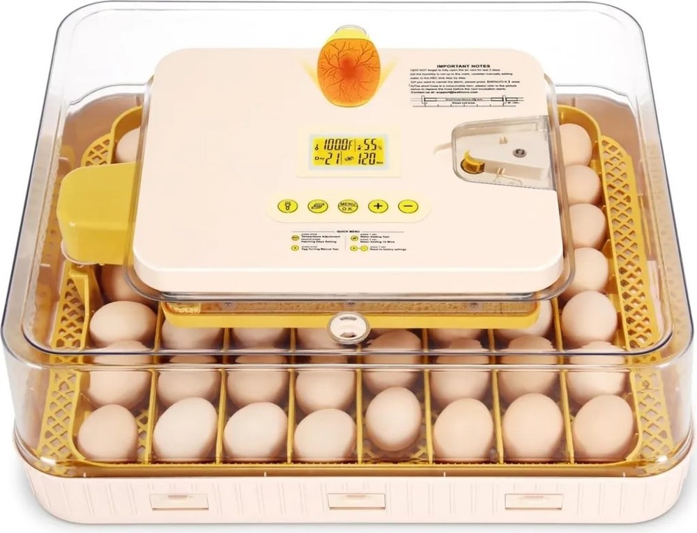 56/70 Eggs Incubator Digital Clear Poultry Hatching Machine Automatic Egg Turnin
