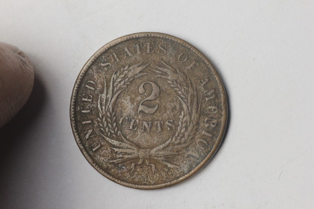 1865 US 2 Cent Piece CULL