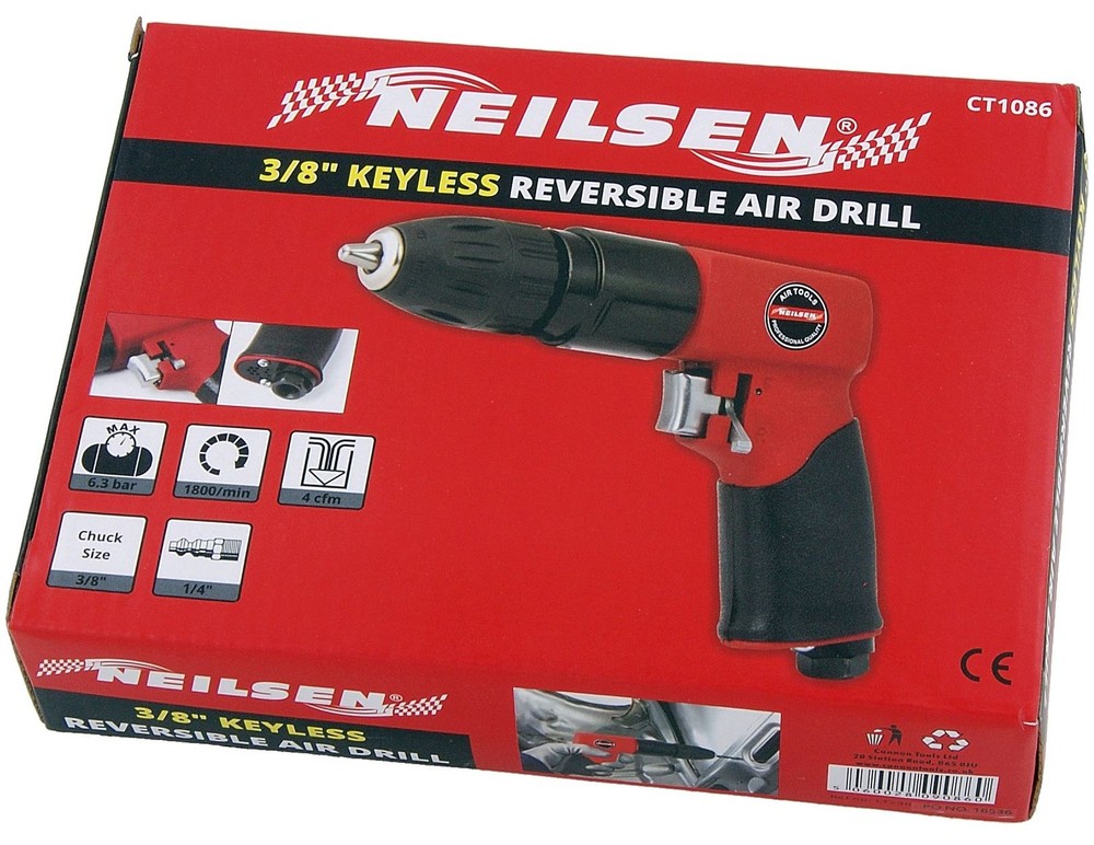 Heavy Duty Keyless 3/8" Drive Reversible Air Drill Compressor