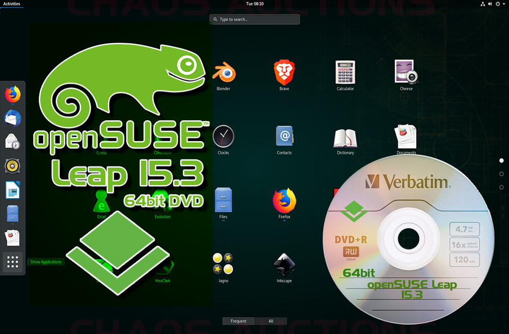 OpenSUSE Leap 15.3 LINUX FULL INSTALL 64bit DVD