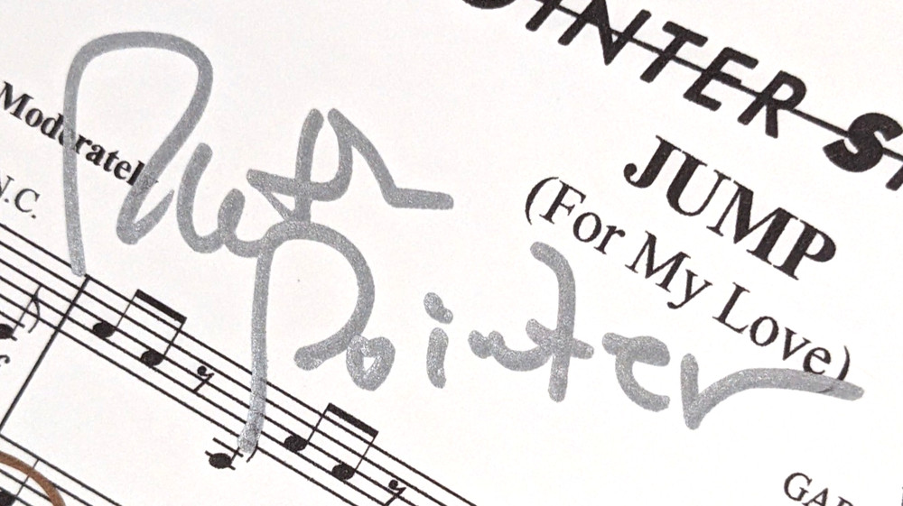 POINTER SISTERS Signed JUMP Sheet Music RUTH POINTER +2 COA
