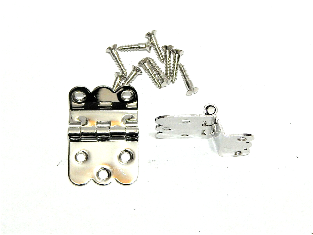 Napanee Hoosier Cabinet Hinge Solid Brass Nickel Plated 3/8 Off Set Pair