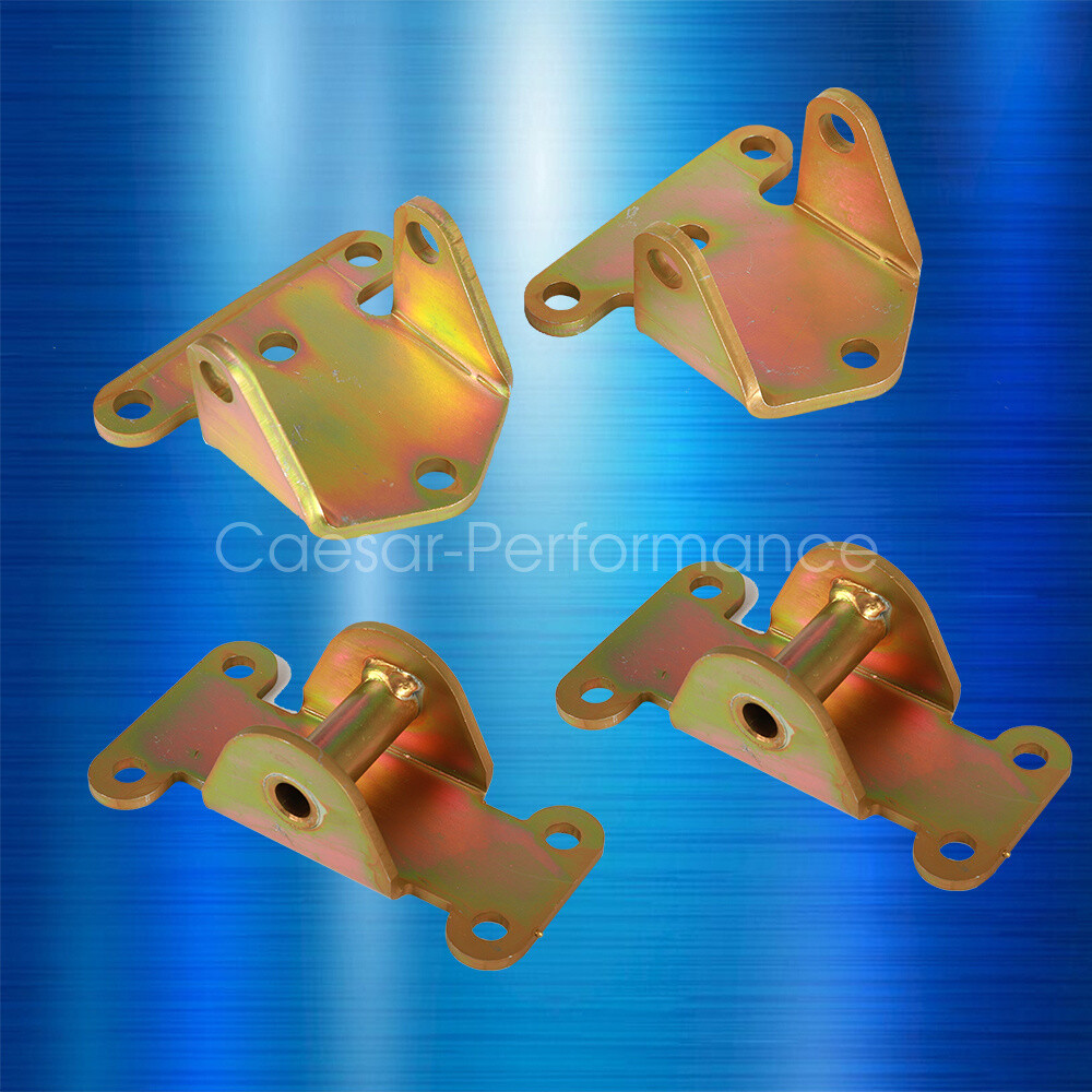 4PC SBC BBC Solid Motor Engine Mount Combo Fits 73-90 Camaro Firebird Impala