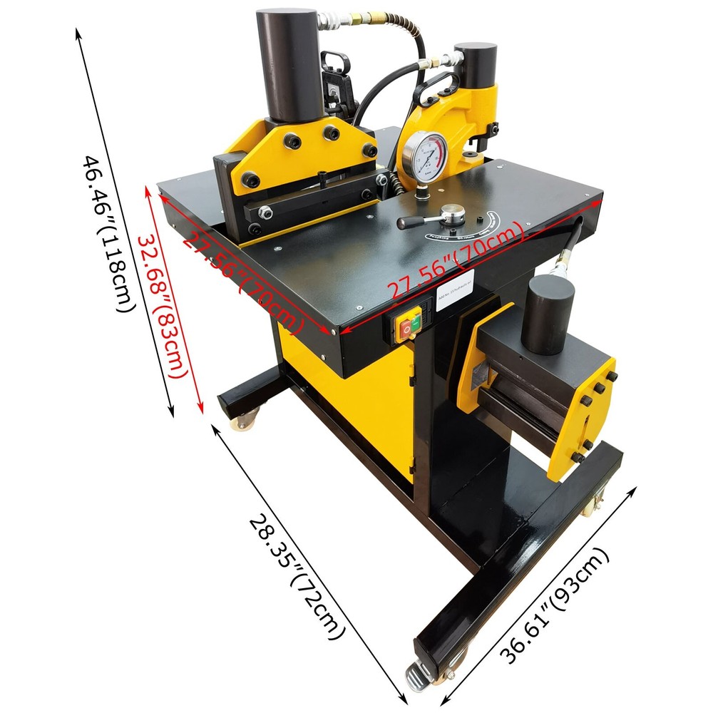 200 Type Electric Multi-Functional 4-in-1 Busbar Processing Machine 750W