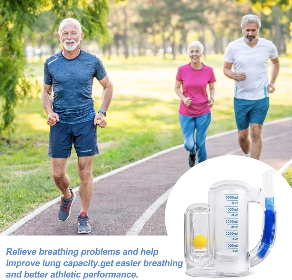 Incentive Spirometer Adult, Breathing Exercise Device for Lungs, Deep 5000ml