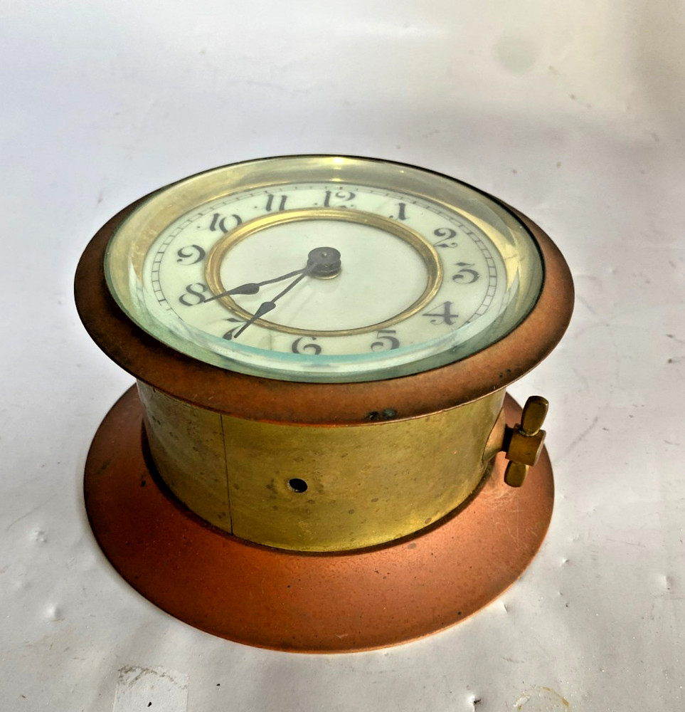 Vintage Brass Ship's Clock - Chelsea Clock