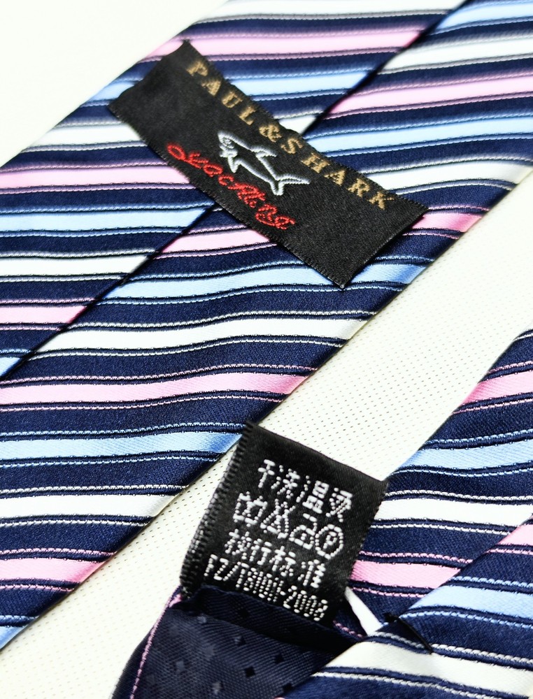 Paul & Shark Yatching Multicolor Diagonal Stripped Pattern Men's Necktie