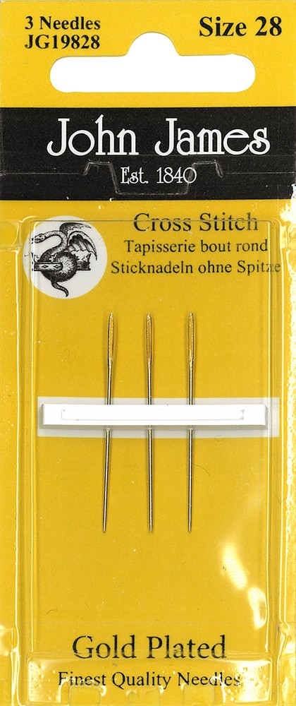Gold Tapestry Hand Needles Size 28 3/Pkg