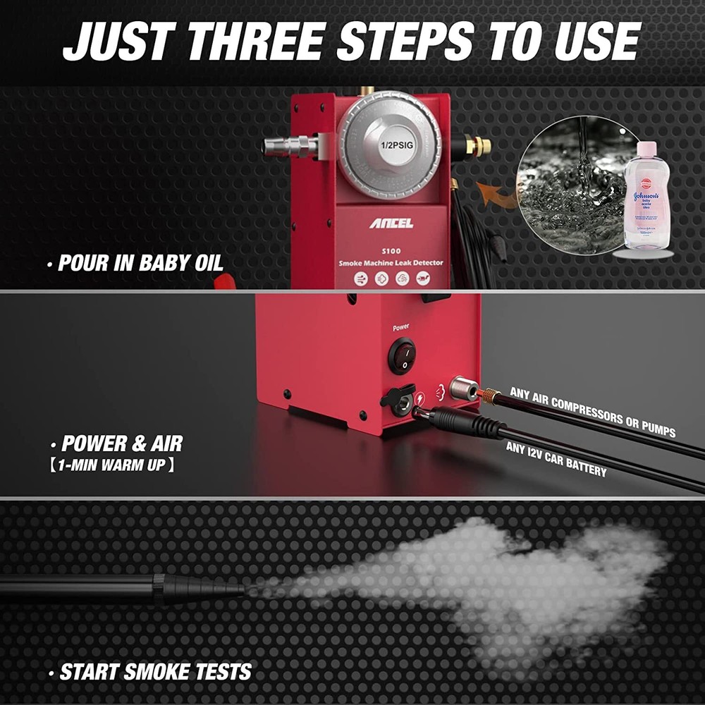 Automotive Leak Detection Tool EVAP Smoke Machine Leak Tester Pipe System Test