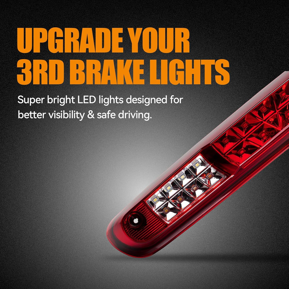 Third 3Rd Brake Light, LED High Mount Stop Light for 2007-2013 Chevy Silverado/G
