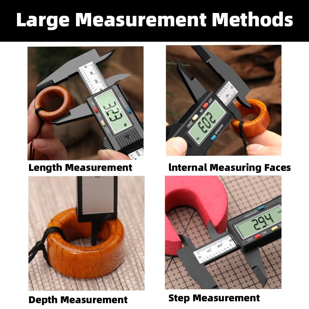 Digital Calipers-150mm/ 6” Electronic Micrometer Caliper Measuring Tool with ...