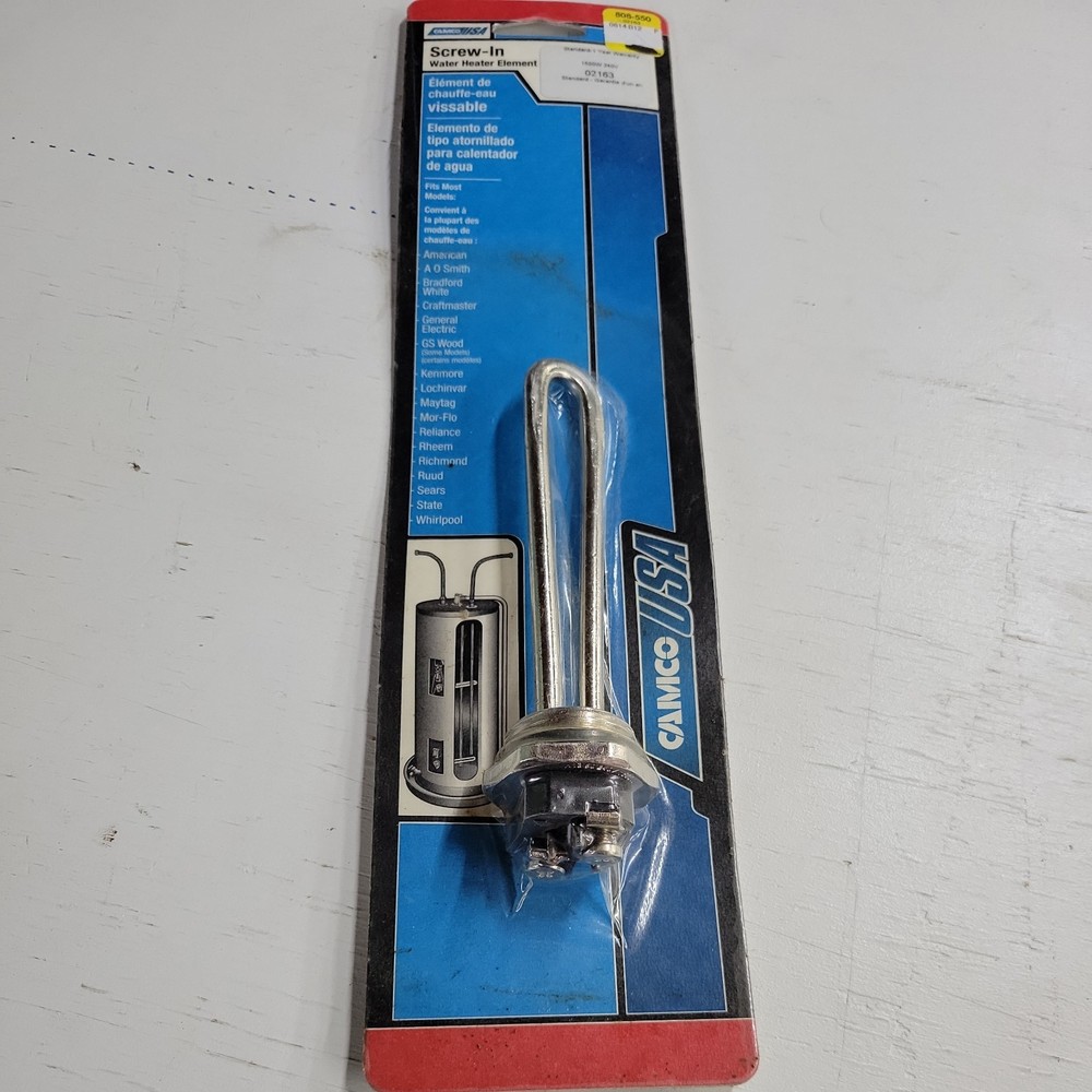 Camco 02163 Screw-In Water Heater Element 1500W, 240V **Free Shipping**